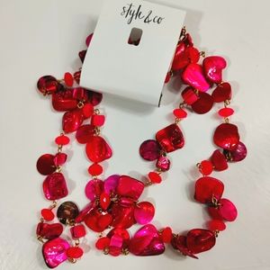 Style & Co. Natural Element Beads Gold-toned Links Extra Long Necklace